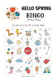 Printable Spring Bingo