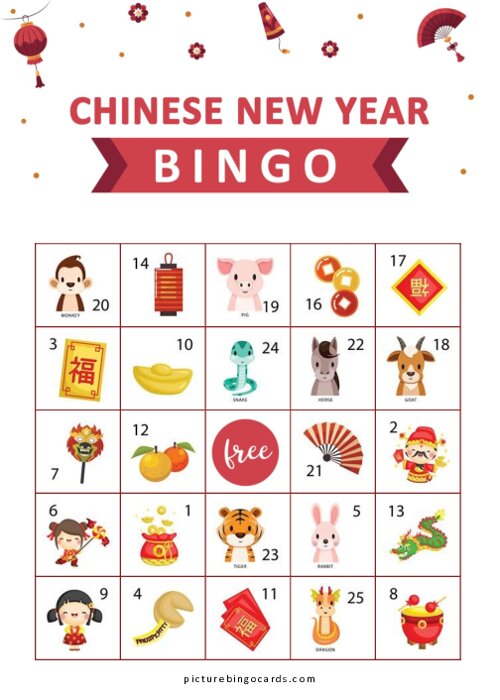 Chinese New Year Bingo