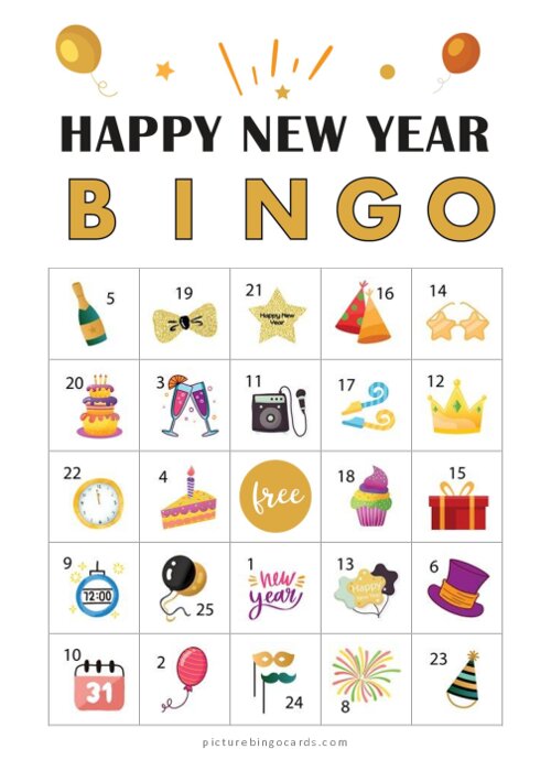 New Year Bingo