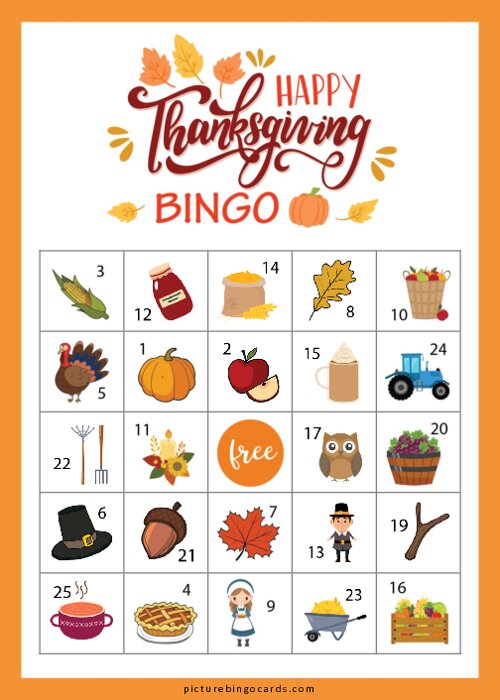 Thanksgiving Bingo