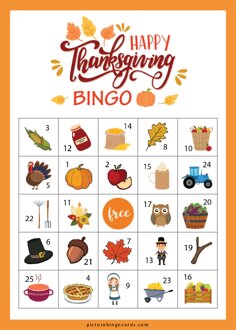 Printable Thanksgiving Bingo