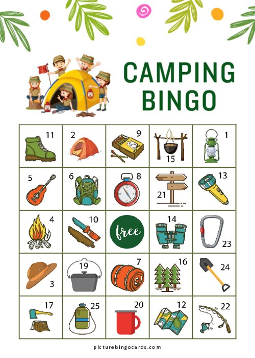 Camping Bingo