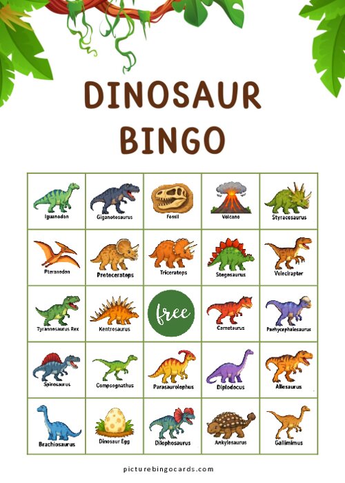 Dinosaur Bingo