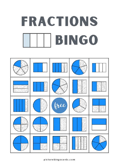 Fractions Bingo