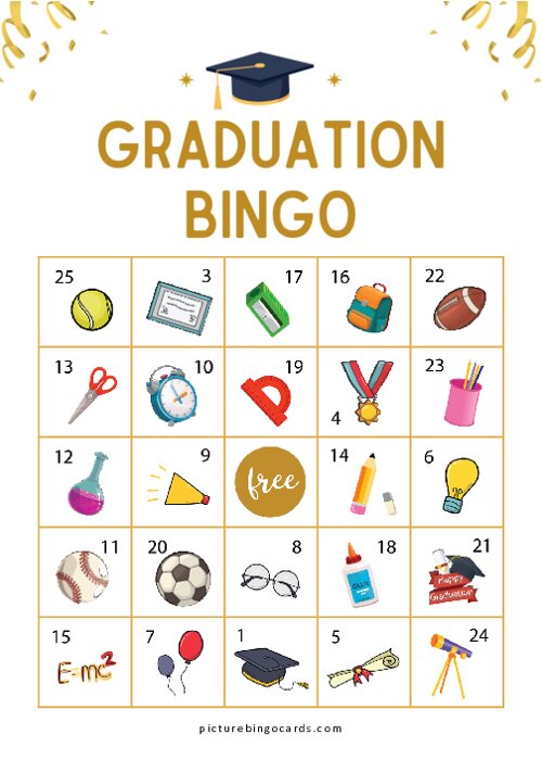 Graduation Bingo