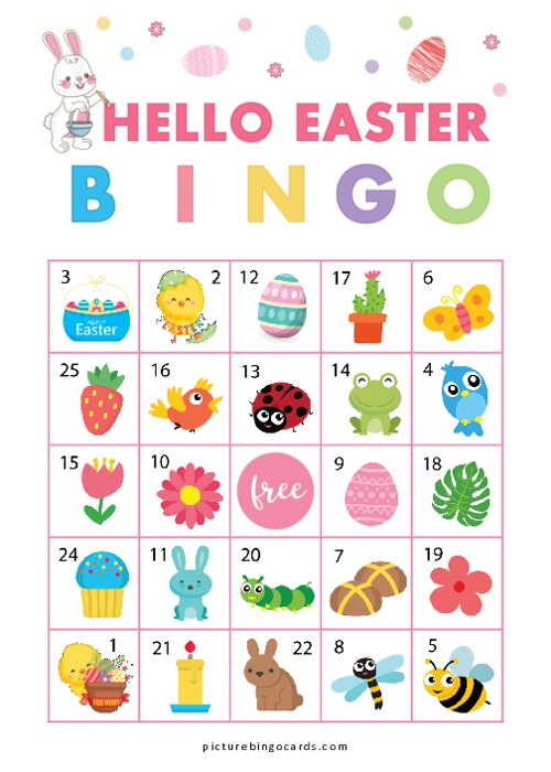 Easter Picture Bingo