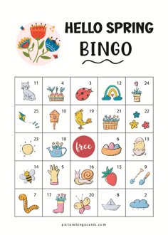 Printable Spring Bingo